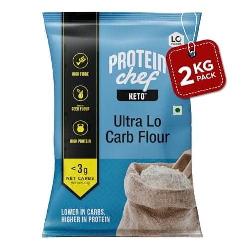 Lo Foods Ultra Low Carb Keto Atta (2 Kg)| Dietitian Recommended Keto Flour | Lab Tested Food Products