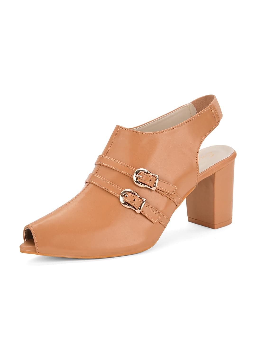Snasta Sandals for Woman|Heels for Women Stylish|Block Heels for Woman-Sunlit Hazel-5UK