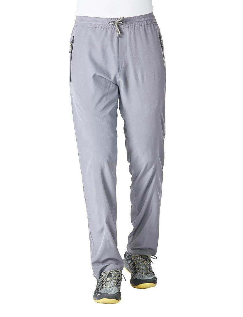 Rdruko Men's Sweatpants with Zipper Pockets Athletic Pants for Jogging, Workout, Gym, Running, Exercise Open Bottom(Light Grey, US L)