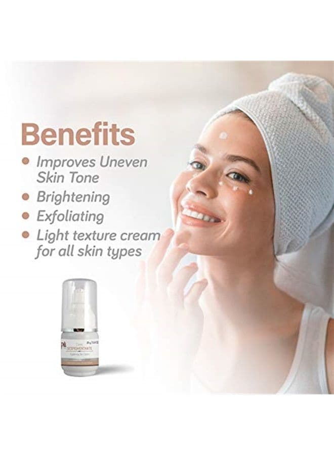 Brightening skin cream with Arbutin and Glycolic Acid | Restores Skin Tone | Brightens Complexion, Dark Spot treatment for Face and Body, Underarms, Armpit, Neck, Knees, Elbows & inner Thigh. (0.