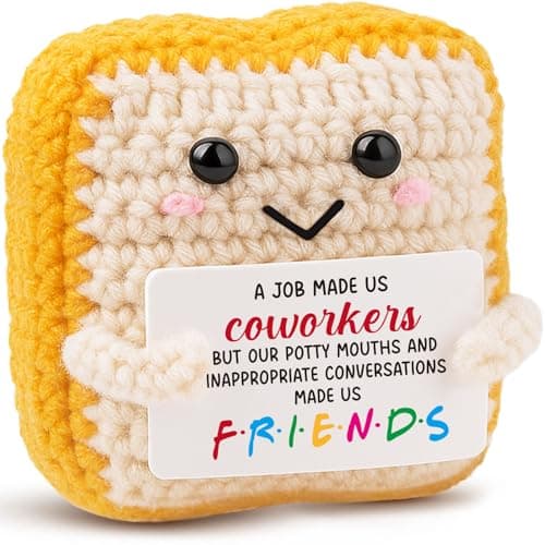 MAMAGIFTREE Funny Coworker Leaving Gifts for Women Men Crochet Toast for Work Bestie Friends Unique Farewell Going Away Birthday Gift for Colleague Office Friends