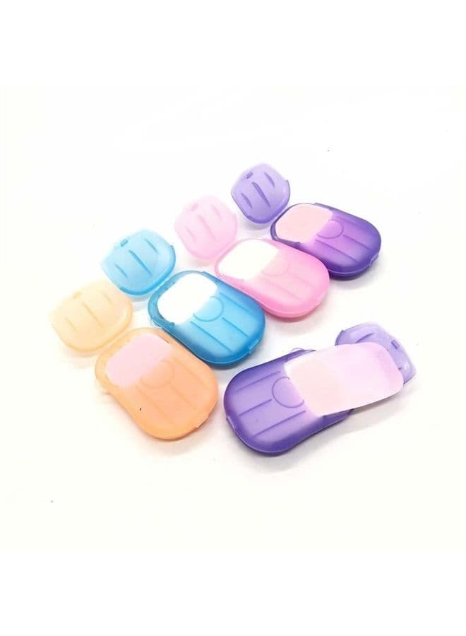 6 Packs Portable Disposable Travel Hiking Washing Hand Bath Toiletry Paper Soap Sheets(Random Color)