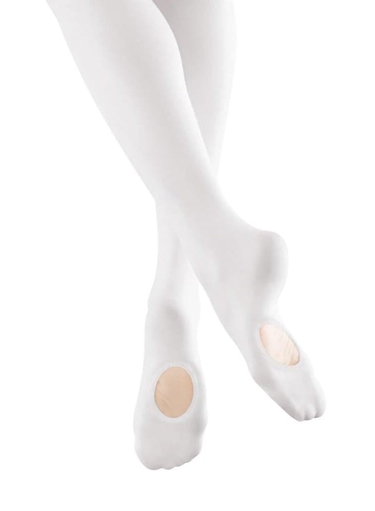 Girls Ballet Tights Convertible Dance Tights Transition Tights Suitable for Toddler Girls Stockings White Size L (Reference Height 125-140cm)