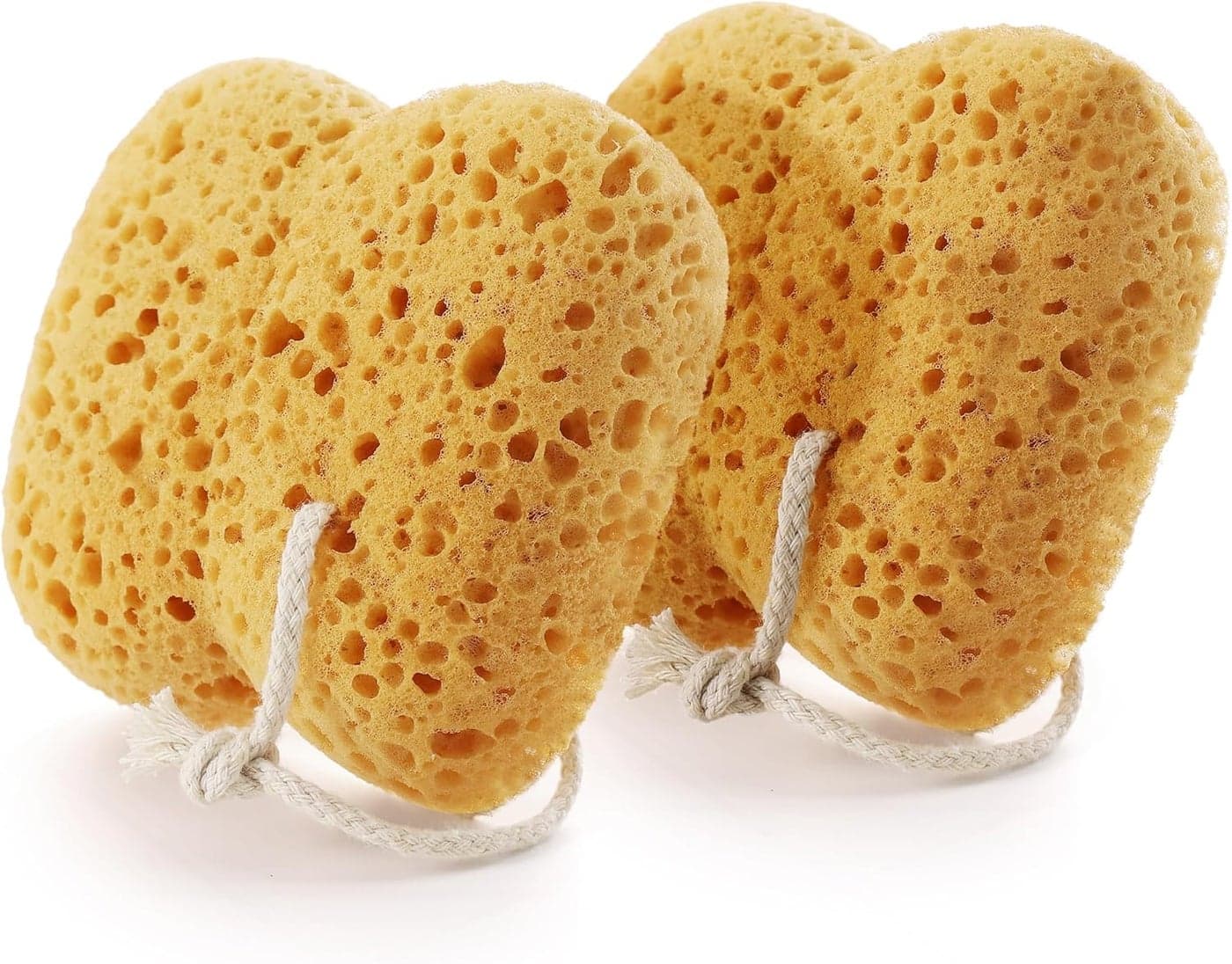 Sponges Bath, 2Pcs Larger Shower Sponges for Women Men, Exfoliating Body Sponge Dense Foam for Gentle & Deep Cleansing, Ultra-Soft for Sensitive Dry Skin