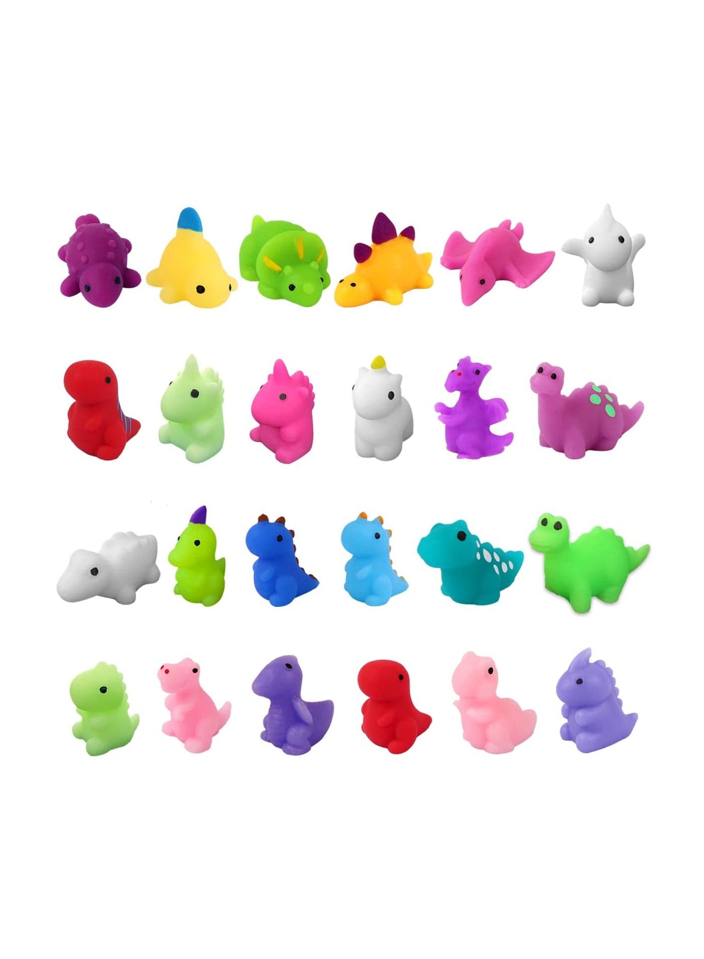Mochi Squishy Toys, Mini Kawaii Dinosaur Squishies Soft Fidget Toys Stress Squeeze Toys Party Bags Filler, for Boys Girls Birthday Gifts for Dinosaur Theme Party(50pcs )(Random Style)