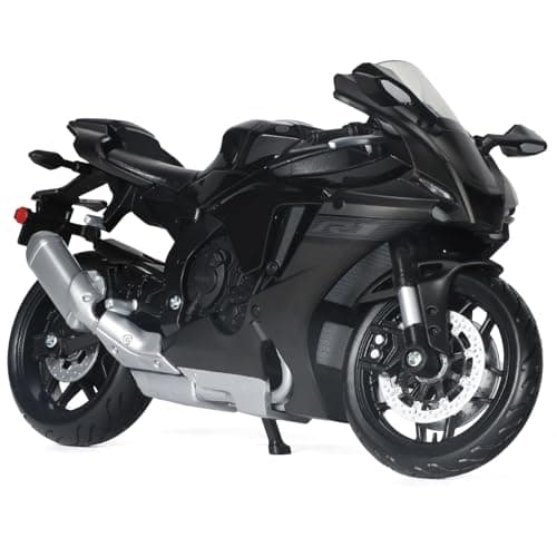 Risopen 112 Motorcycle Model Toy for Yamaha YZFR1 1000R Metal Diecast with Plastic Motorcycle Model No Assembly Required Mini Finished Moto Gift for AdultBlack