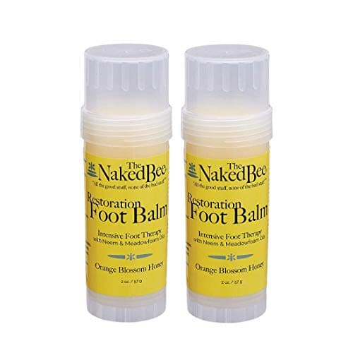 The Naked Bee Orange Blossom Honey Restoration Foot Balm 2 oz 2 Pack