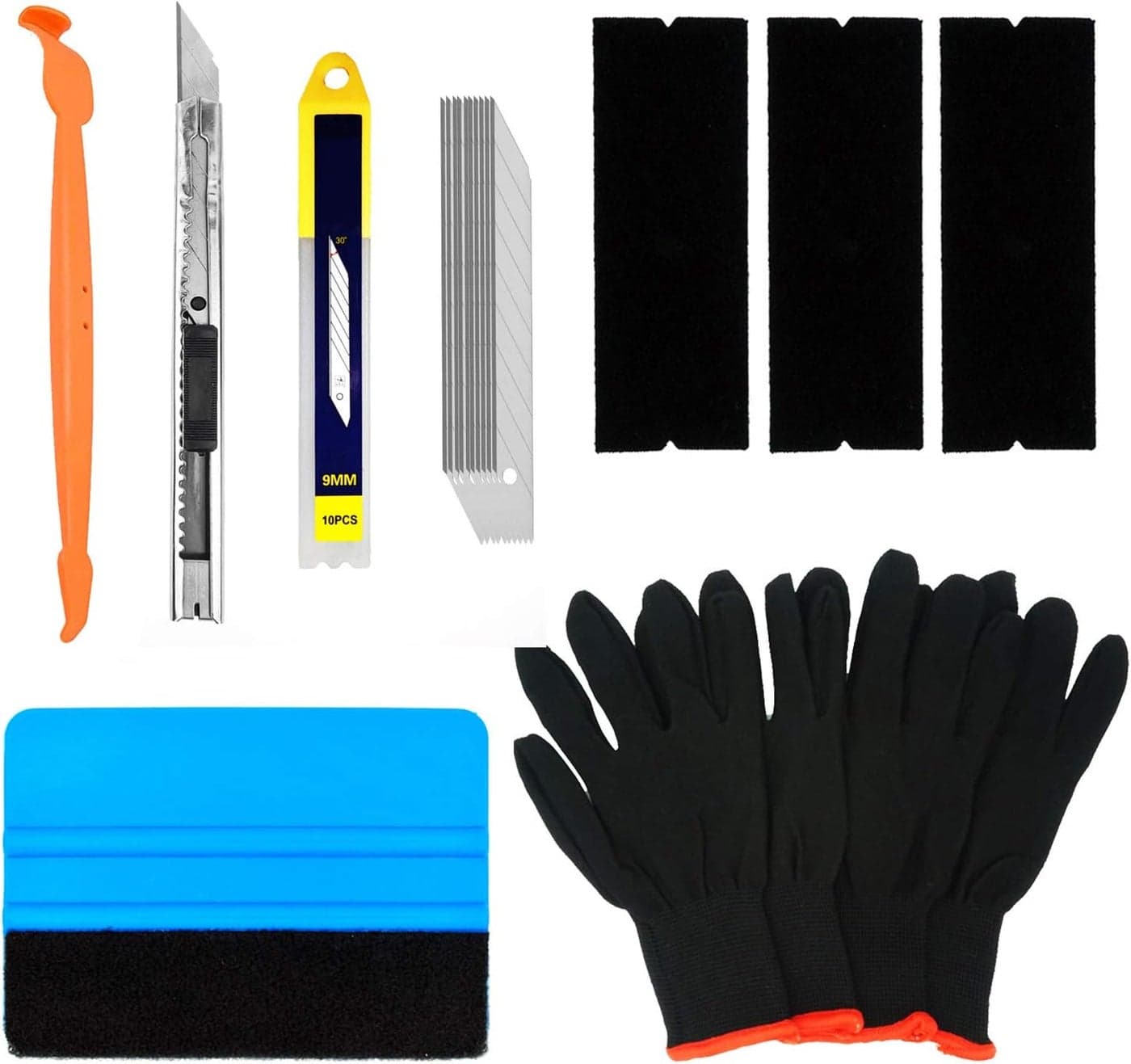 CARTINTS Complete Vehicle Vinyl Wrap Tools Kit with Micro Squeegee and Vinyl Knife