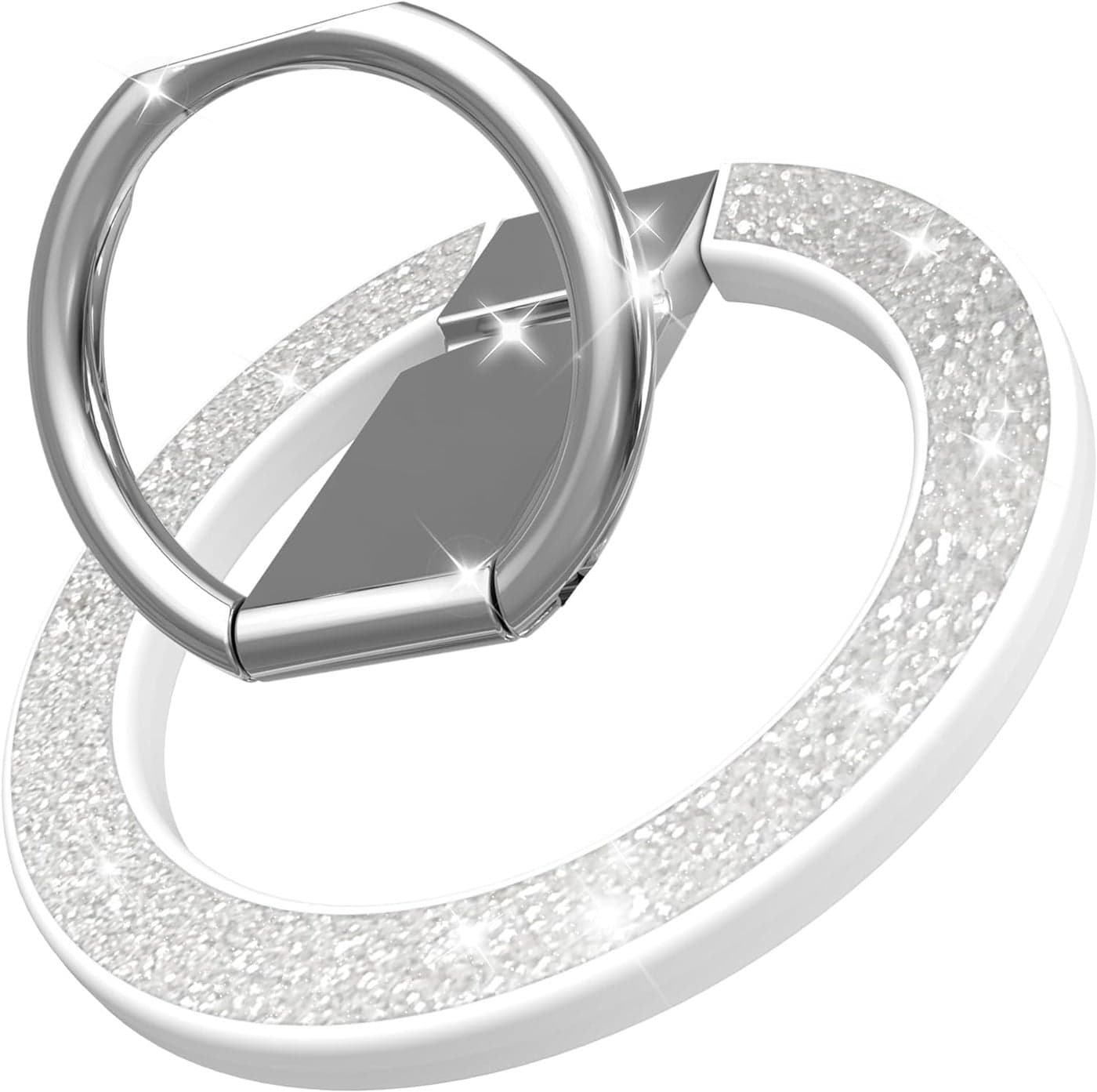 Elegant Magnetic Mobile Phone Ring Bracket, Shiny Mobile Phone Ring Grip, Flash Rhinestone Mobile Phone Rings Bracket, Metal Ring Buckle Mobile Phone Bracket, Suitable for Phone