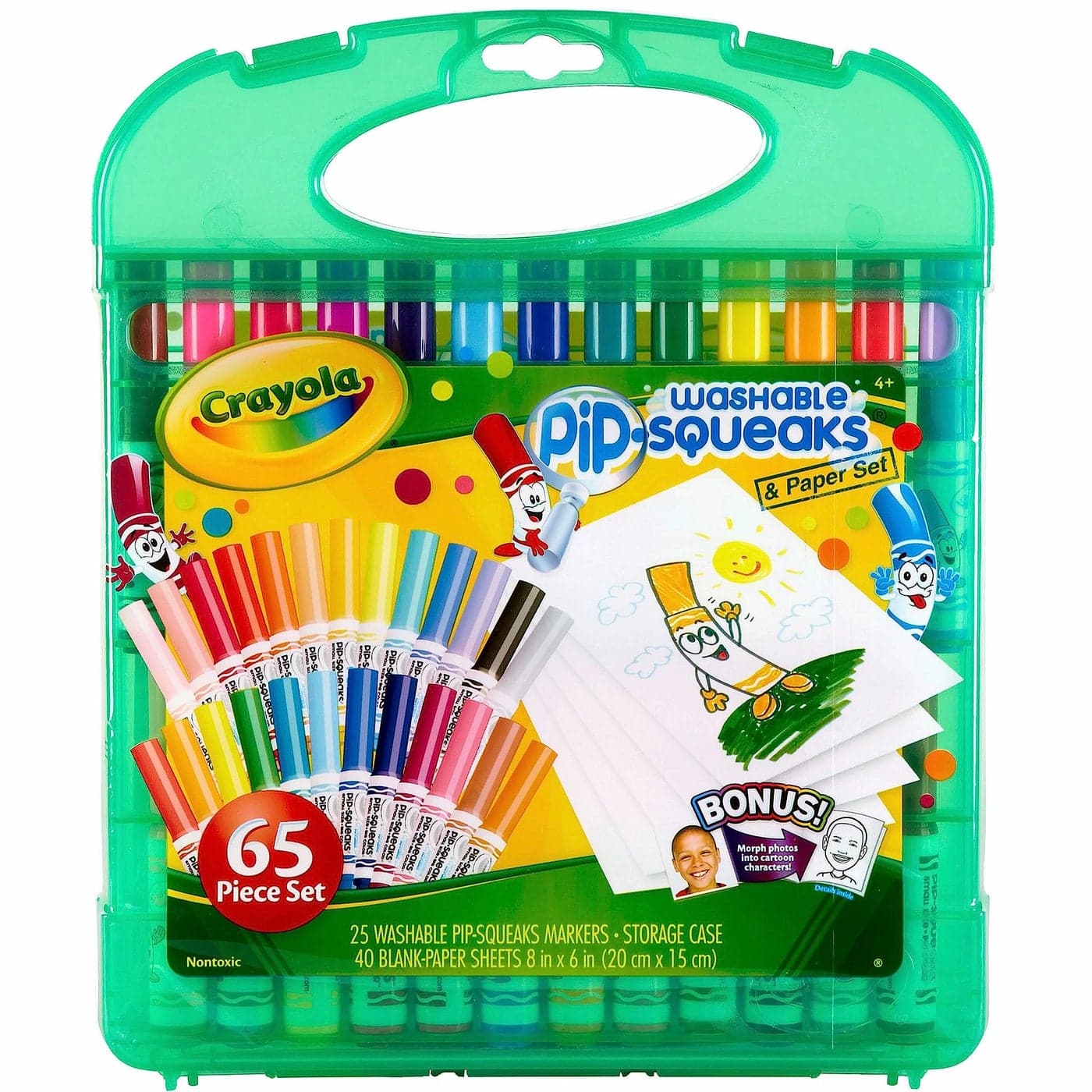 Crayola Pip Squeaks Marker Set (65ct), Mini Washable Markers for Kids, Markers for Coloring Books, Kids Travel Activity, Coloring Gifts, 4+