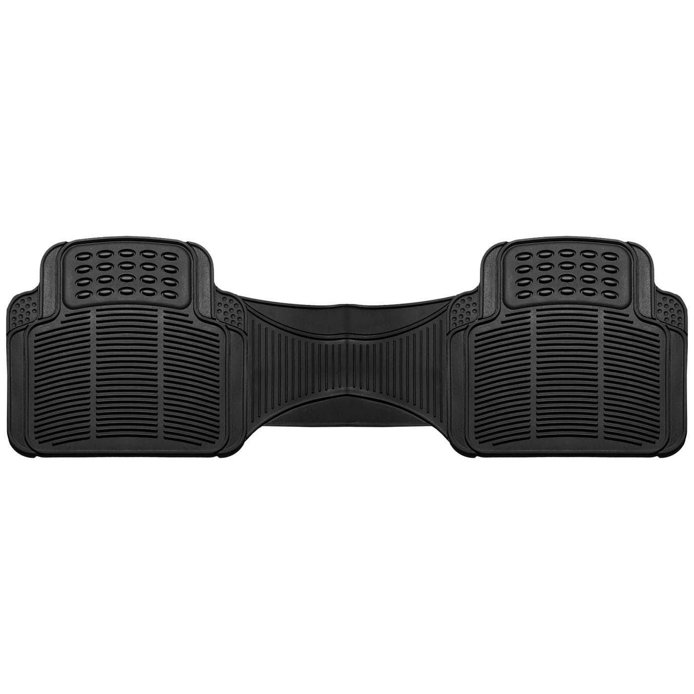 FH Group Car Floor Mats HeavyDuty Rubber Floor Mats for Cars Universal Fit Rear Set Trimmable Automotive Floor Mats ClimaProof Floor Mats For Most Sedan SUV Truck Floor Mats Black