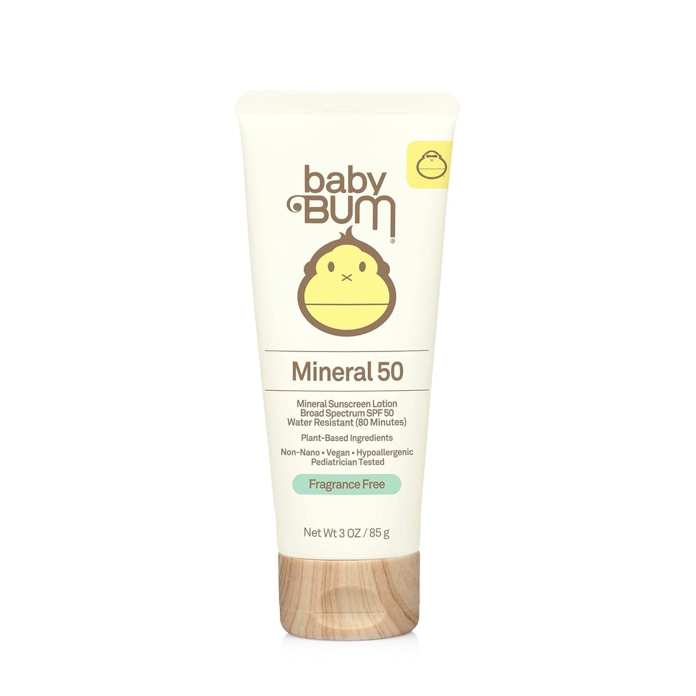 Sun Bum Baby Bum SPF 50 Sunscreen Lotion with Mineral UVAUVB Face and Body Protection for Sensitive Skin Fragrance Free Travel Size 3 FL OZ