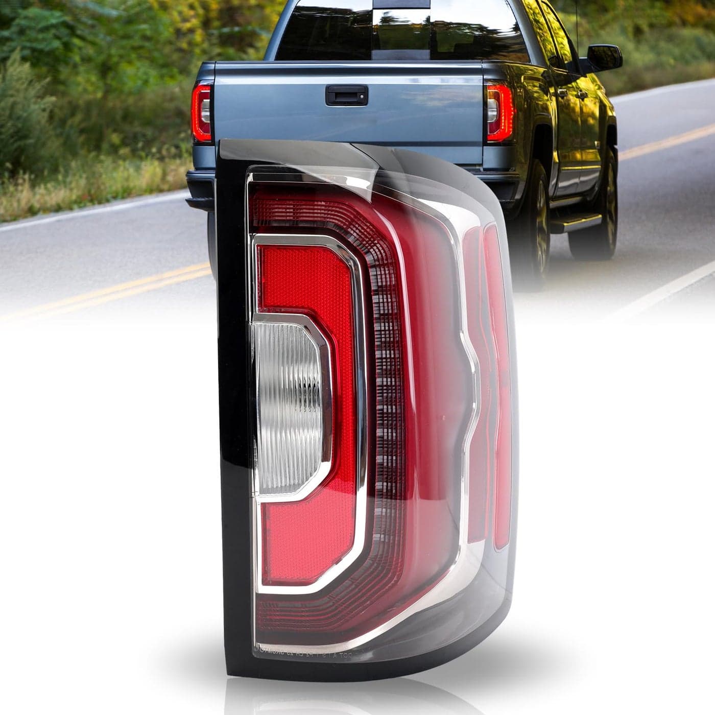 Clidr LED Tail Light Assembly for 2016 2017 2018 GMC Sierra1500 GMC Denali 1500 Passenger Side 84365931 84233588 Right