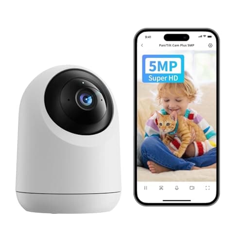 SwitchBot 3K/5MP Indoor Camera - Pan/Tilt Baby & Pet Monitor, 2.4G Wi-Fi, Night Vision, 2-Way Audio, 360° Tracking, Privacy Mode, Alexa, Cloud & SD Storage.