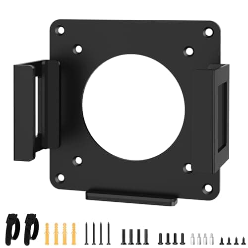 Bedycoon Metal Mount for GMKtec Mini PC VESA Wall and Under Desk Mount for GMKtec G6 M6 M5 K9 K8 K7 K6 K5 Mini Desktop Computer Mounting Bracket with Cable Ties Micro PC Holder for GMKtec