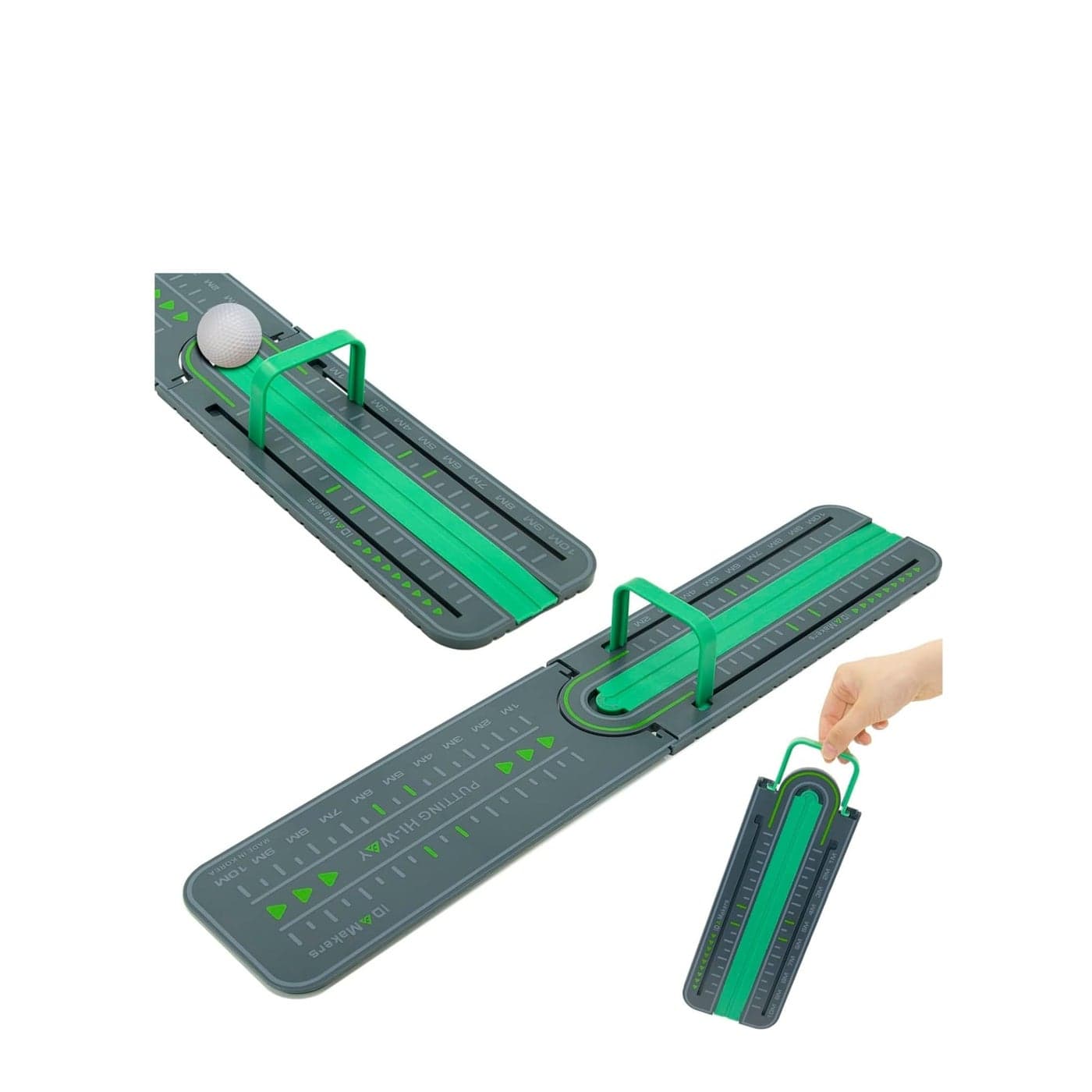 Golf Precision Distance Putting Drill - Putting Gate Practice Tool, Golf Training Putters, Putting Mirror, Putting Mat, Trainer Aid for Putting Green, Alignment Rail Precision Distance Control