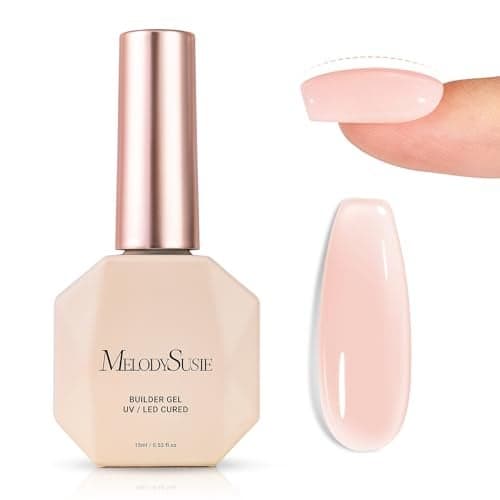 MelodySusie Builder Nail Base Gel Nude Builder Gel for Nails Thickening Soak Off UV GelExtension Gel Rhinestone Nail Glue Gel in a Bottle for Nail Art Design Gift for Women019