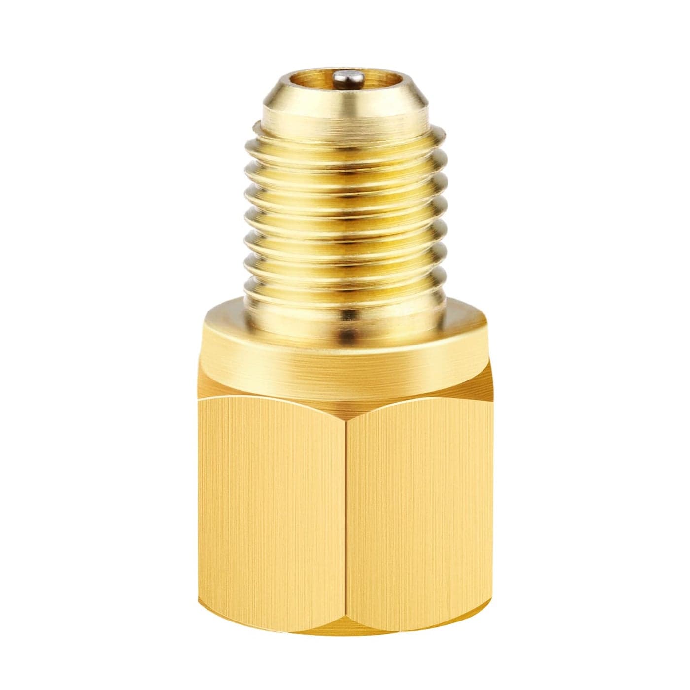 R1234YF Vacuum Pump Adapter Refrigerant Tank to R12 Fitting Adapter 12 Female to 14 SAE Male Flare Adapter Fits for R1234yf to R12 Refrigerant System