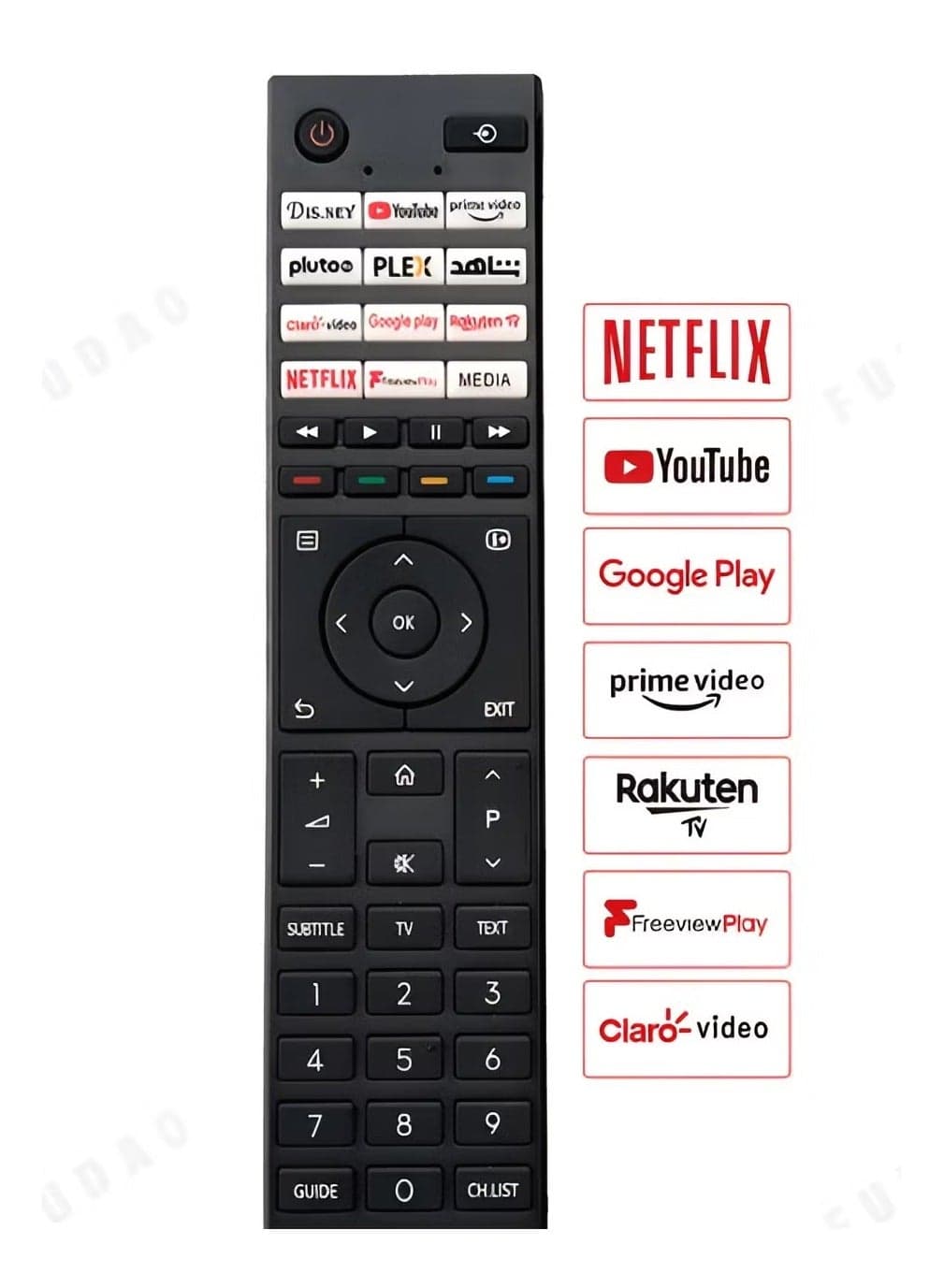 Huayu Remote Control for Toshiba Smart TV LCD LED Compatible Models CT-90325 CT-90326 CT-90327 CT-90329 CT-90336 CT-90404 CT-90405 CT-8068 CT-95051