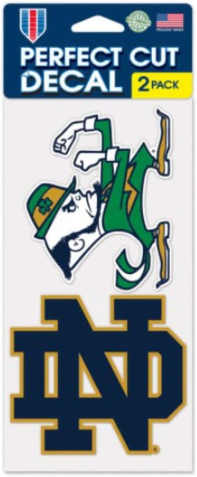 Wincraft NCAA Notre Dame Perfect Cut Decal Set of 2 4 x 4