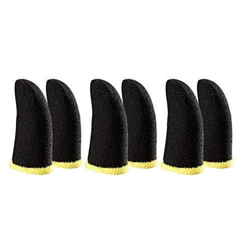 Inefable® Pubg Anti-Slip Thumb Sleeve, Increase Your Gaming Score Slip-Proof Sweat-Proof Professional Touch Screen Thumbs Finger Sleeve for Pubg Mobile Phone Game Gaming Gloves Multi Colour (3 Pair)