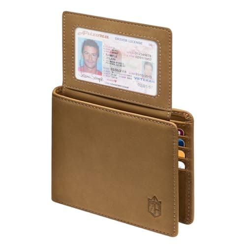 Zitahli Wallet for Men 12 Card Holder Slim Rfid Leather 2 ID Window Wallets With Gift Box Men's Accessories