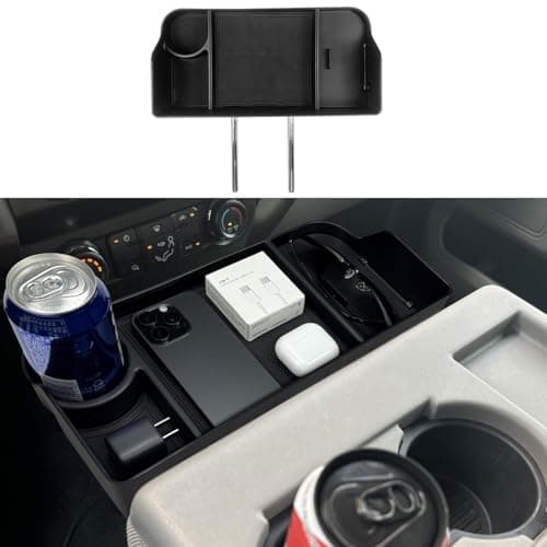 Zxiaochun Center Console Seat Headrest Organizer for 20112024 2025 2026 Ford F150 F250 F350 F450 F550 F650 Accessories Storage Tray with NonSlip Rubber Mat Jump Seat Only