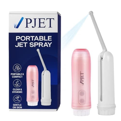 PJET Silicone Portable Jet Spray For Toilet | Travel Bidet Spray For Travel Essentials For Family | Foldable Handheld Personal Electric Bidet Spray For Toilet For Personal Hygiene & Cleaning (pink)