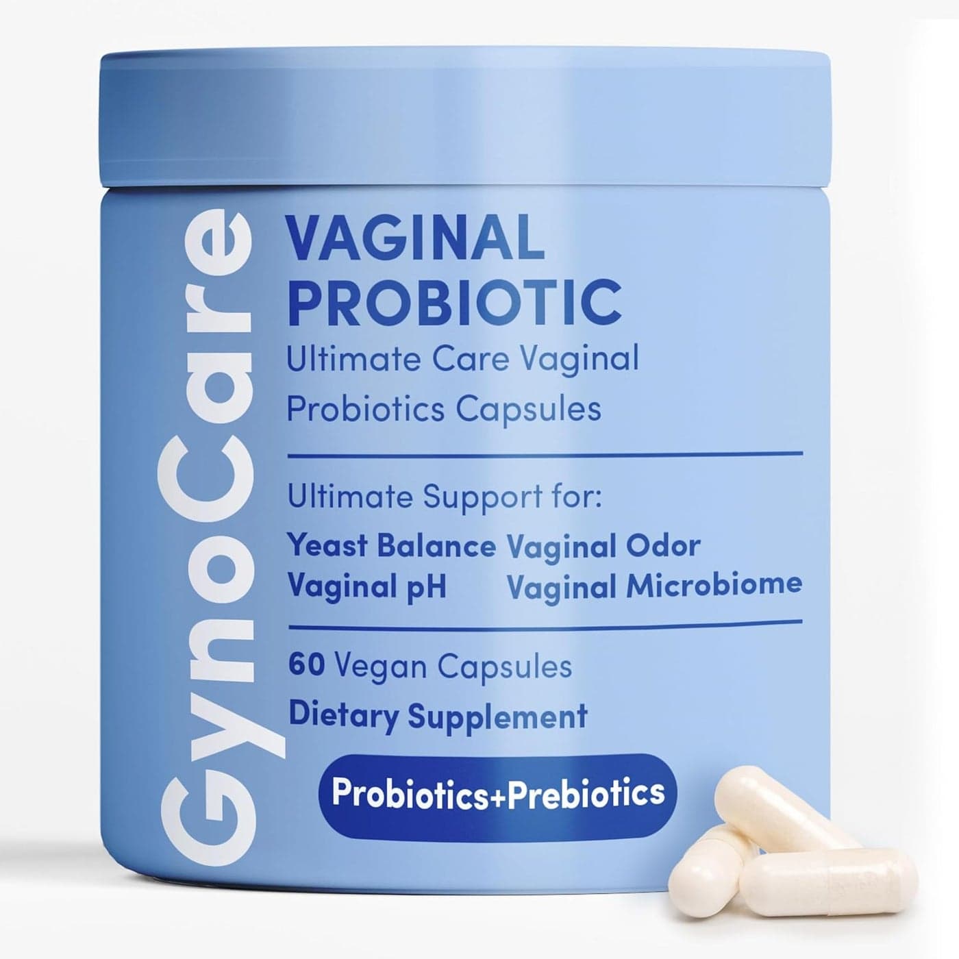Terramed Just Think Comfort Vaginal Probiotics for Women pH Balance Prebiotics Probiotics for Women Womens Welness for Vaginal Health Odor Relief 60 Capsules