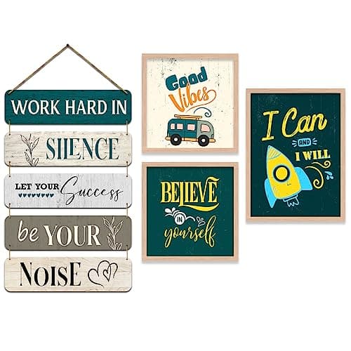 walllane - Motivational Quotes Frame and Wall Hanging for Wall Decor - Frames for Wall Decoration - Wall Poster with Frame - Wall Frames for Home Decor (11 inch x 14 inch) set of 4 cate-02