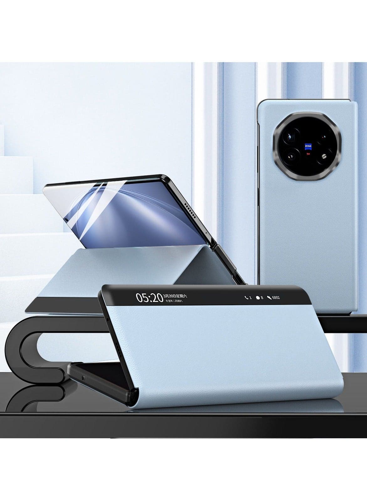Vivo X Fold5 Magnetic Protective Cover: Foldable Smart View Window Shockproof Protection