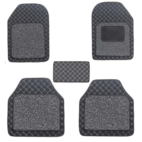 CARNEST 7D Luxury Leather Car Floor Mat | 100% Waterproof, Dustproof & Anti-Slip | Universal Fit Compatible with (Polo,Black)