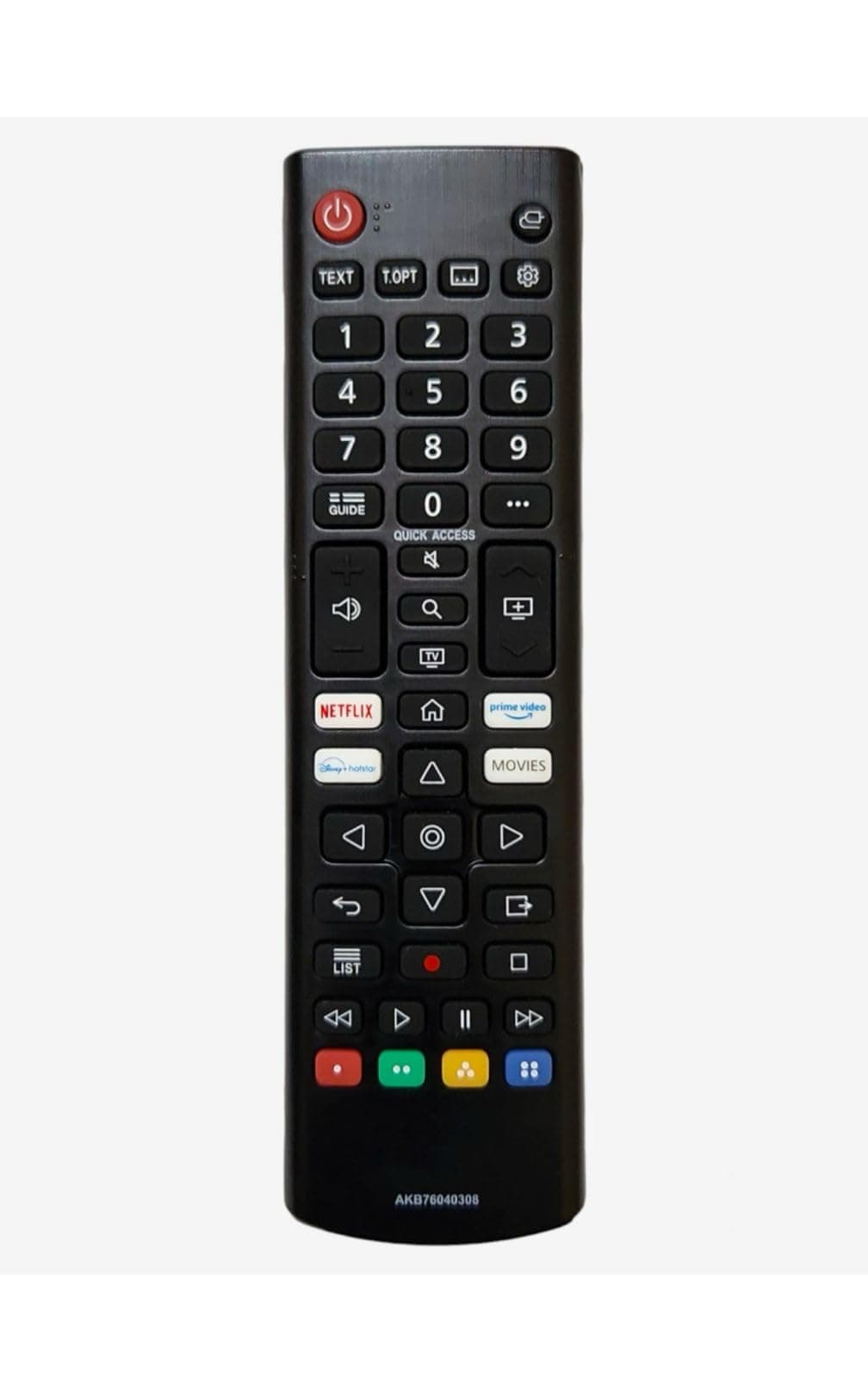 Hybite Smart Tv Remote Compatible for LG Smart LED TV AKB76040308 (Your Old Must be Exactly Same) Controller (Black)