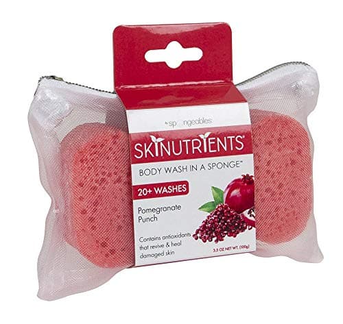 Spongeables Body Wash in a 20+ Wash Sponge, Pomegranate Punch, 1 Count