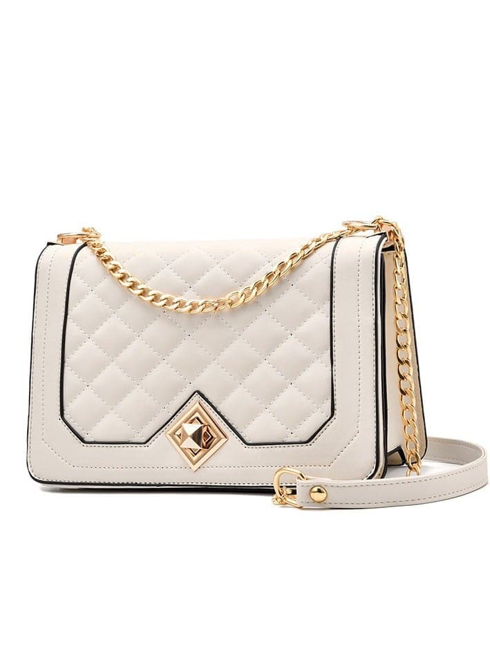 Crossbody Bags for Women, Fashion Shoulder Bag Purse, PU Leather Quilted Handbags with Gold Chain Strap, Suitable for Travel, Business, Shopping