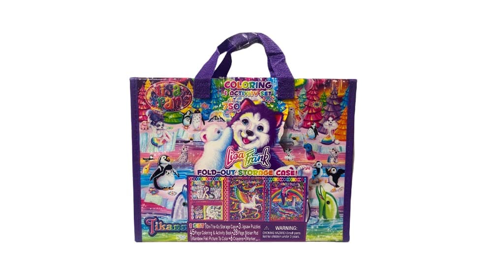 Bendon Lisa Frank Coloring Activity Set with Fold Out Storage Case