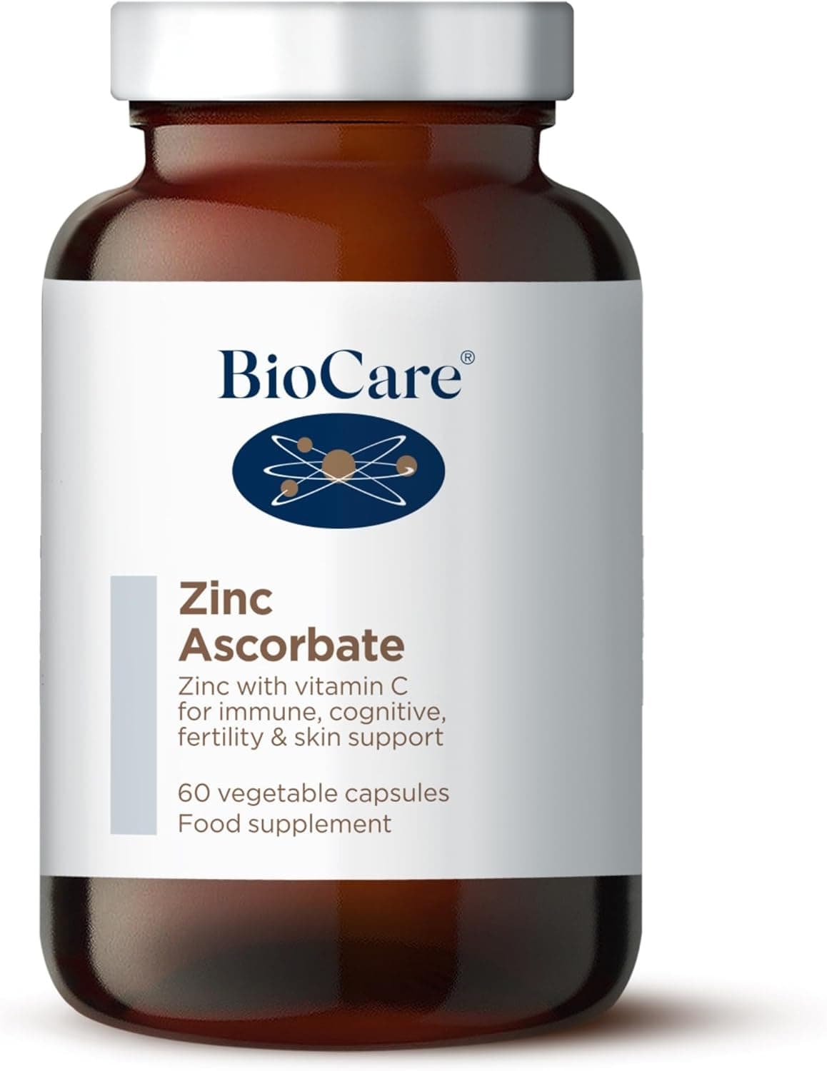 Biocare Zinc Ascorbate Vegetable Pack of 60 Capsules