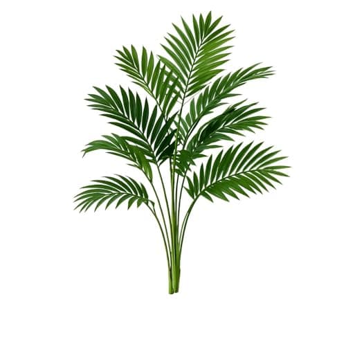 Dekorly Artificial Palm Plants Leaves Faux Turtle Leaf Fake Monstera Tropical Large Palm Tree Leaves Outdoor UV Imitation Leaf Decorations (Areca Without Pot)