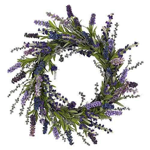 Nearly Natural 4785 Lavender Wreath, 20-Inch, Purple