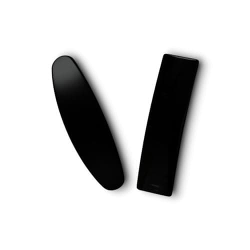ACCESSHER Black Matte and Glossy Finish Barrette Hair Clips Set Sleek Minimalist Hair Clip Daily Use Hair Accessories Clip Set for Women and Girls (Pack of 2)