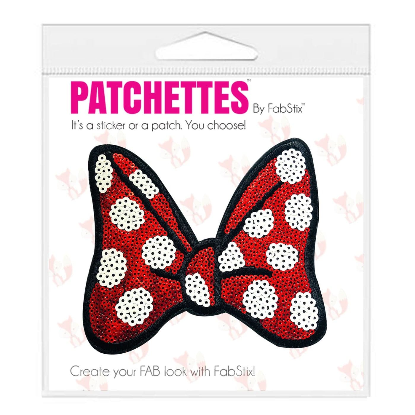 FabStix Sequin Bows Before Bros Iron on Patch or Sticker Applique for Kids Womens Mens Clothing Jeans Jacket Caps Bags Lapel Medical Grade and Latex Free
