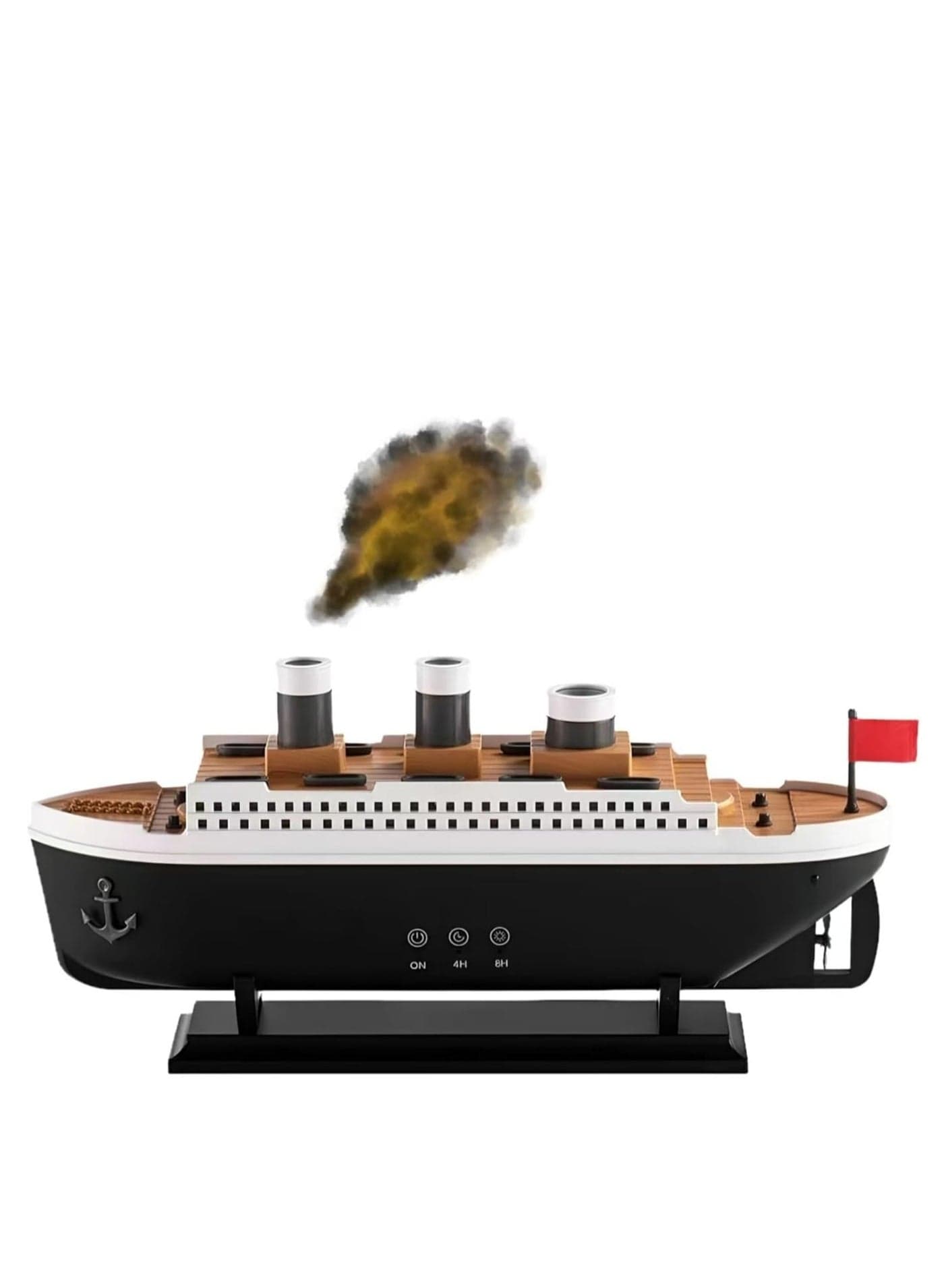 Simulation Boat-Shaped Fragrance Diffuser & Humidifier, Lack of Water Cut off, Two Spray Modes, Seven Kinds of Lights, Jellyfish Shape Steam, Diffusers for Home, Bedroom, Office