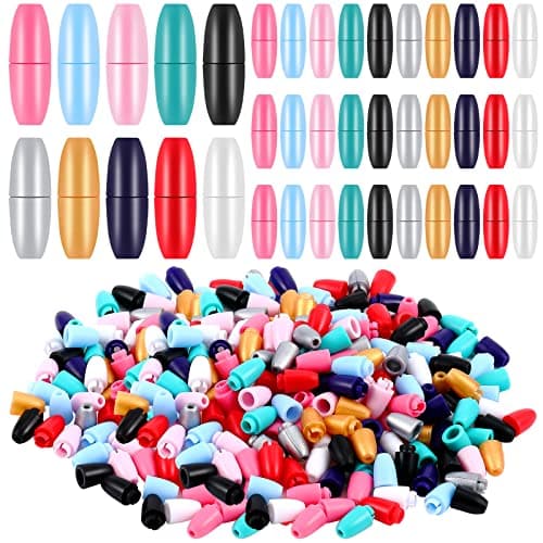 WILLBOND 100 Pcs Plastic Breakaway Clasps Bead Barrel Connectors Safety Breakaway Clasp Lanyard Clips for Necklace Bracelet Lanyard Jewelry Making (Multicolor)