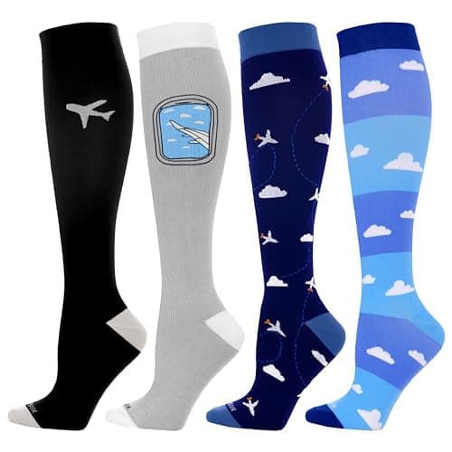 LEVSOX Compression Socks for Women and Men 20-30mmHg Knee High Graduated Sock for Nurses, Travel, Pregnancy