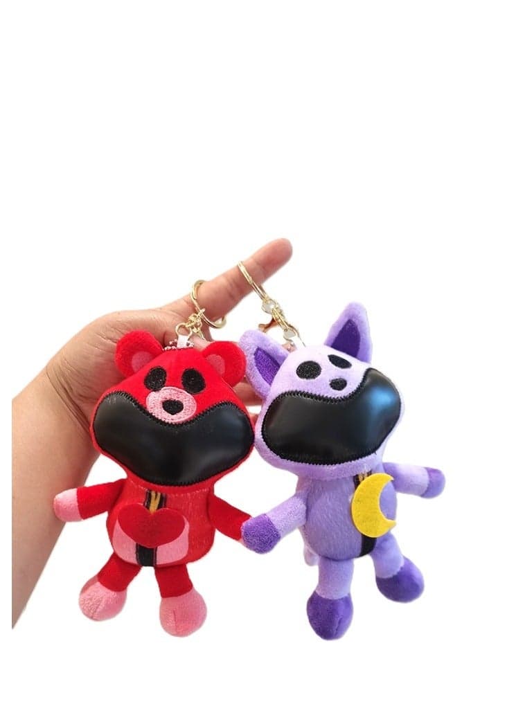 New SmilingCritters Chapter 3 CatNap Keychain Smiling Critters Keychain Cute CatNap Cartoon Anime SmilingCritters Keychain Toy for Game Fans Kids Birthday Gift 2pcs