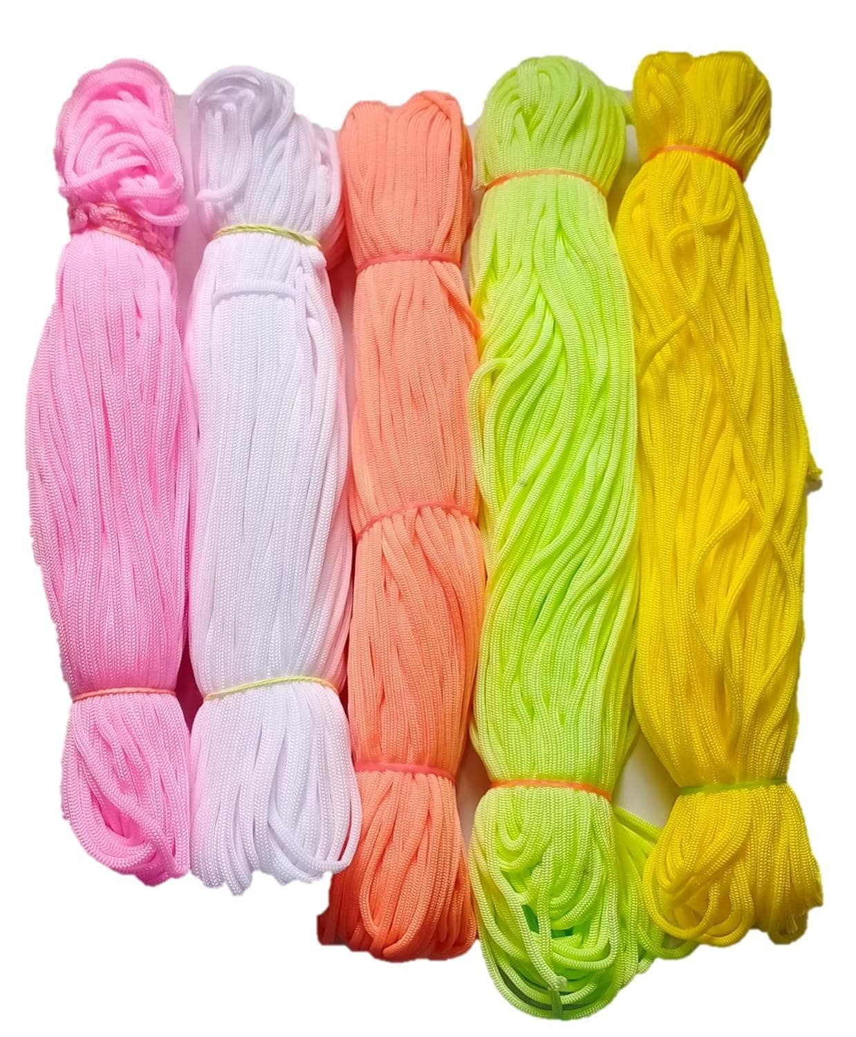 Pushpa Creation Decoretive Macrame CordThreads Multi Colour Set of 5