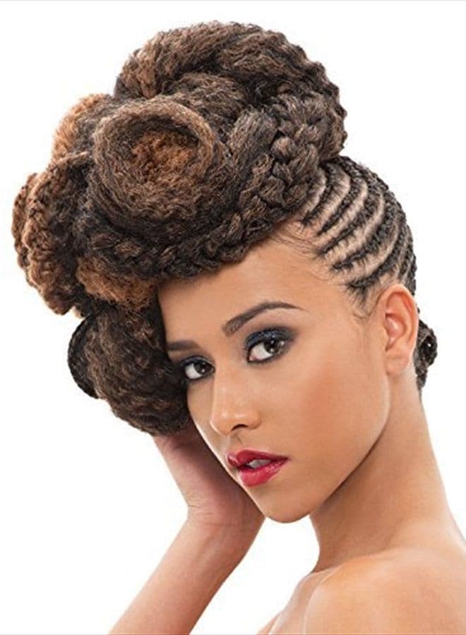 Janet Collection 3X Caribbean 100% Kanekalon Synthetic Hair Braid - Afro Twist 80" (4(medium brown)) by Janet Collection