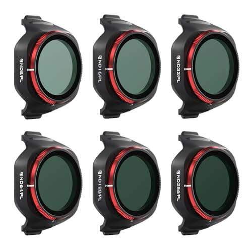 Freewell Bright Day 6Pack NDPL Filters for DJI Mini 5 Pro ND8PL ND16PL ND32PL ND64PL ND128PL ND256PL Polarized Filters for Exposure Control Glare Reduction