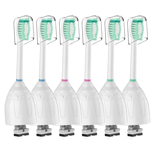 Toothbrush Heads for Philips Sonicare Replacement Brush Heads Medium Soft Dupont Bristles Electric Toothbrush Replacement Heads Fit ESeries Essence Xtreme Elite Advance and CleanCare 6 Pack