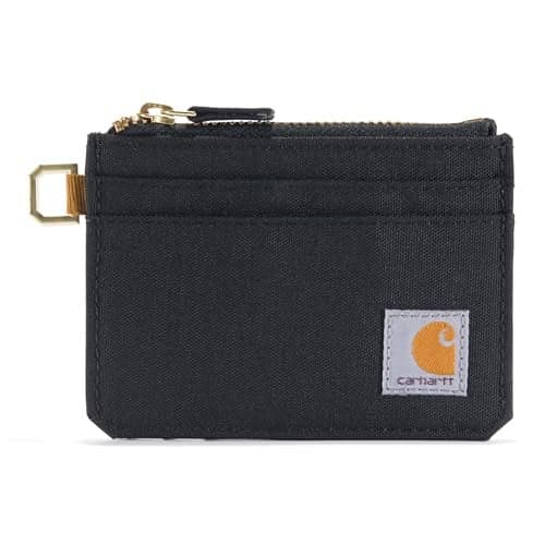 Carhartt Women's Nylon Duck Zippered Card Keeper Wallet, Black